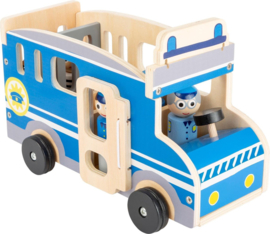 Houten Politie Boeven Bus | Small Foot |  6 dlg.