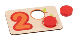 Houten Cijfer, Vormen en Kleuren Puzzel |  18 dlg.