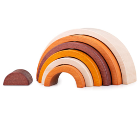 Natuurlijke Houten Stapel Regenboog Blokken | Green Toys | 7 dlg.