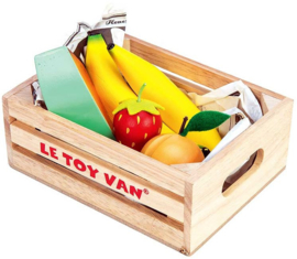 Houten Fruit in Krat | 7 dlg.