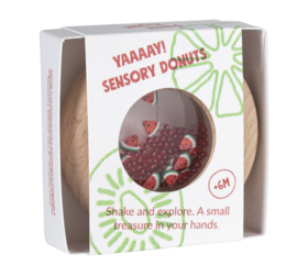 Houten Donut Watermeloen Bijtring / Rammelaar