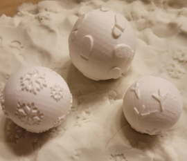 Sneeuwballen met motieven | 6 dlg.