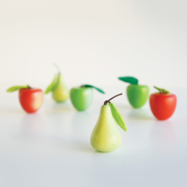 Houten Appels en Peren in Krat | 7 dlg.