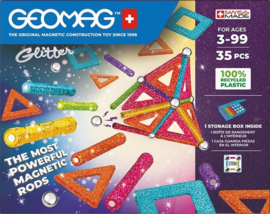 GLITTER Magnetic Tiles Recycled  |  35 dlg.