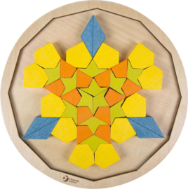 Houten Mandala Puzzel met opdrachtkaarten | Classic World |  72 dlg.