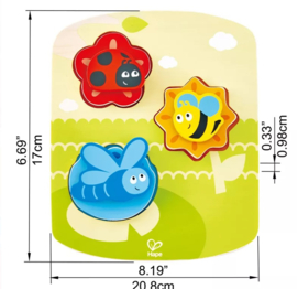 Draaiende Insecten Puzzel | Hape | 7 dlg.