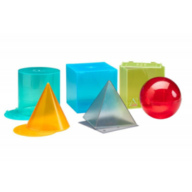 Gekleurde Transparante Geometrische Vormen RE-Plastic® | Wissner |  12 dlg.