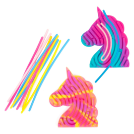 Curly Board Figurenplaat Eenhoorn incl. Slierten | 11 dlg.
