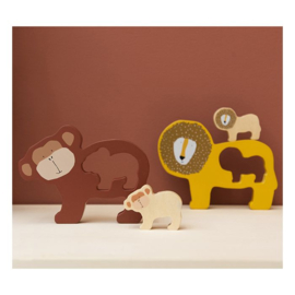 3 Houten Babydieren Puzzels | Hape | 6 dlg.