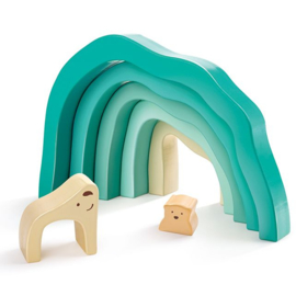 Artic Polar Bear Stapel Blokken | Hape | 7 dlg.