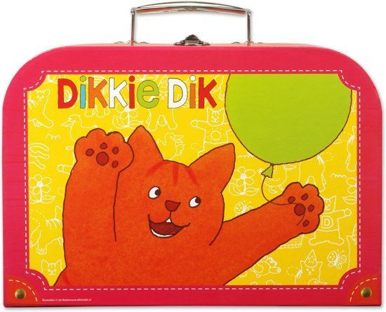 Dikkie Dik koffertje groot met gratis stickers
