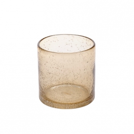 Brown bubble glass votive - ComingB