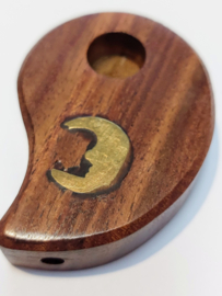 nice Wooden Smokers Pipe 8cm with half moon