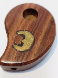 Mooi Houten Rokers Pijpje 8cm met Halve Maan