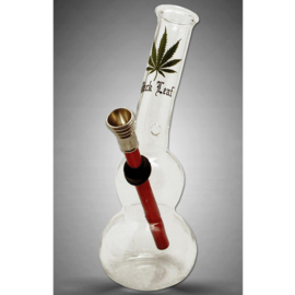 GLAZEN BONG MET METALEN CHILLUM (16CM) gp65