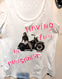 T-shirt bez rękawów, wykonany w 100% z bawełny organicznej, motocyklowy