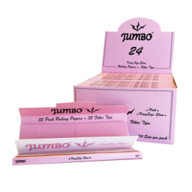 Jumbo Kingsize PINK Papper med filter