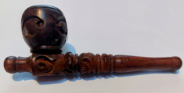 Beautiful Brown Wooden Smoker Pipe 10.5cm