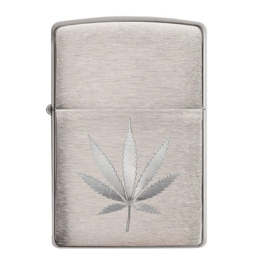 Isqueiro Zippo – Cannabis Design escovado cromado gravado