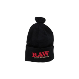 RAW X Rolling Papers Pompom Mutsen Zwart