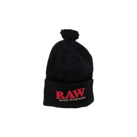 Raw X Rolling Papers Pompom Hats Negro