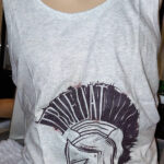 Camiseta sin mangas 100% algodón orgánico, casco de gladiador