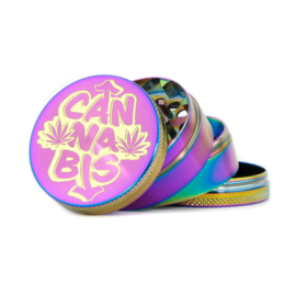 Graffiti Regenbogen-Golden Metall Kräuter Mühle 4p 50 mm