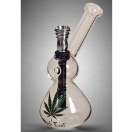 GLAZEN BONG MET METALEN CHILLUM (17CM) gp64