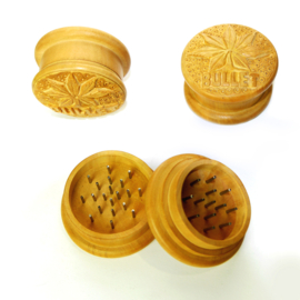Houtgrinder met Bladmotiv en 33 Metal Nagels Ø 55 mm / 2-teilig