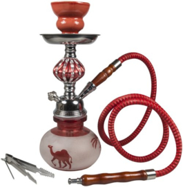 Mooie Rode Sahbi Shisha, Hookah 27 cm, 1 buis