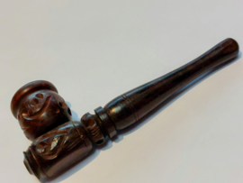 WOODEN CANNABIS PIPE MADE FROM ROSEWOOD 10cm