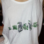 Camiseta regata 100% algodão orgânico, letras