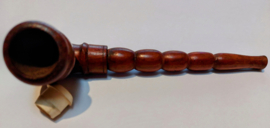 Bellissima pipa da fumatore in legno marrone, testa larga 15 cm