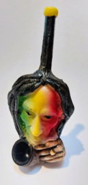Bob Marley Pipa Mariuana 13 cm