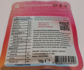 HHC Gummies 25 mg - Strawberry - 4 pièces