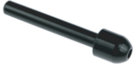 snu50 Black Aluminum snuff tube with convex end, Snorter