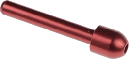 snu52 Red Aluminum snuff tube with convex end, Snorter