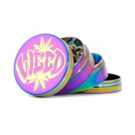 Graffiti Rainbow-Golden Metal Herb Grinder 4p 50mm