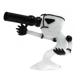 White Bazooka Alien Glass Bong 15cm, gp12