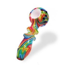 Abstract Fluid Colors Glass Pipe 13cm, gp21