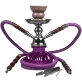 KLEINE paarse SHISHA met 2 Slangen