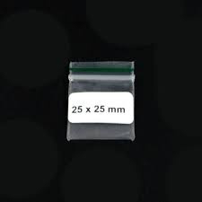 Zip-Lock Bag Blank 25 x 25 mm (100 pieces) 0.7 thickness Green Line