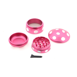 Pilzgrinder aus Aluminium, 63 mm – Pink