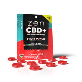 Fruit Punch Indica 200 mg THC~CBD gummier