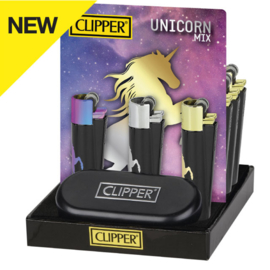 Large Metal CLIPPER Feuerzeug Unicorns