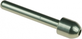 snu51 Green Aluminum snuff tube with convex end, Snorter