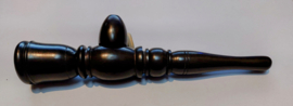 Wunderschöne schwarze Chillum-Rauchpfeife aus Holz, 14/16,5 cm
