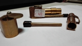 Tubo in ottone metallico da 10 cm con contenitore/portaoggetti