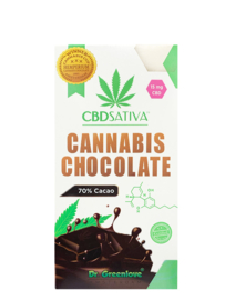 Chocolate puro de cannabis com CBD - 15MG