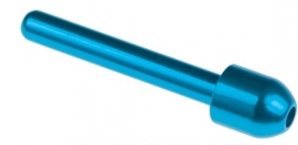 snu49 Blue Aluminum snuff tube with convex end, Snorter